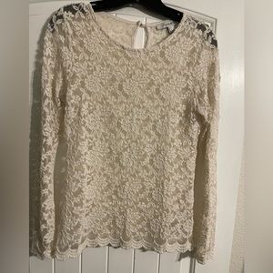 Long sleeve lace blouse